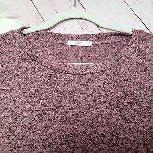 CHERISH PONCHO SWEATER DARK MAUVE BLACK SIZE S